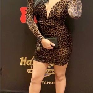 Fashion Nova backless leopard print dress